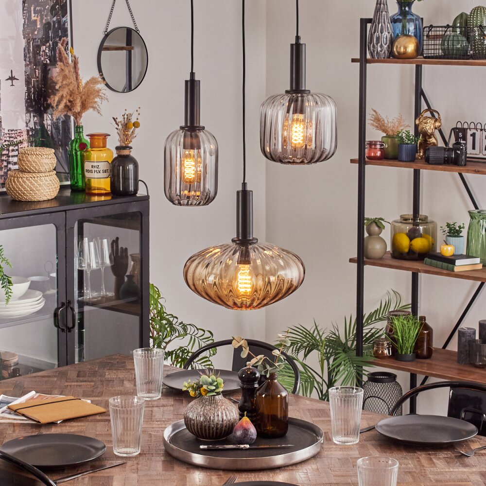 Alcofra Hanglamp Zwart, 3-lichts main product photo
