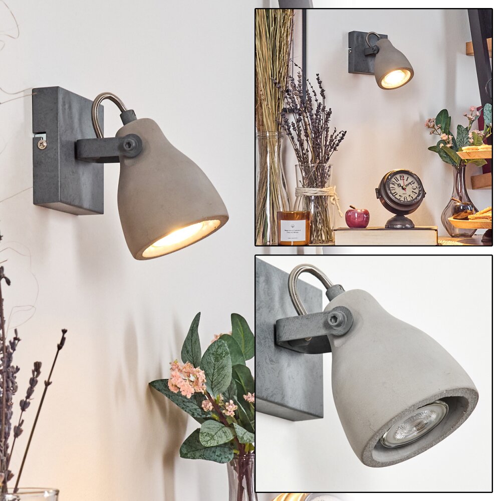 Lomma Wandlamp, Muurspot Staal geborsteld, 1-licht main product photo