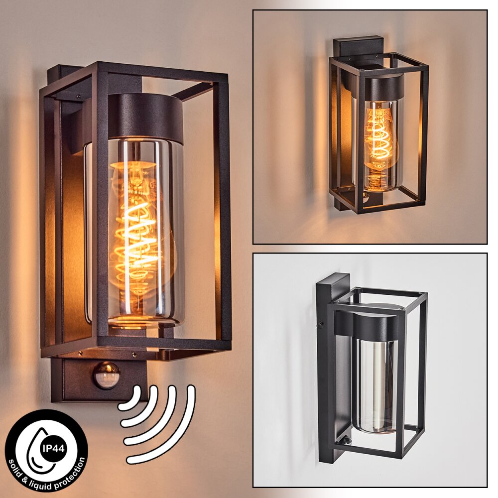 Boucinho Wandlamp voor buiten Zwart, 1-licht, Bewegingsmelder main product photo