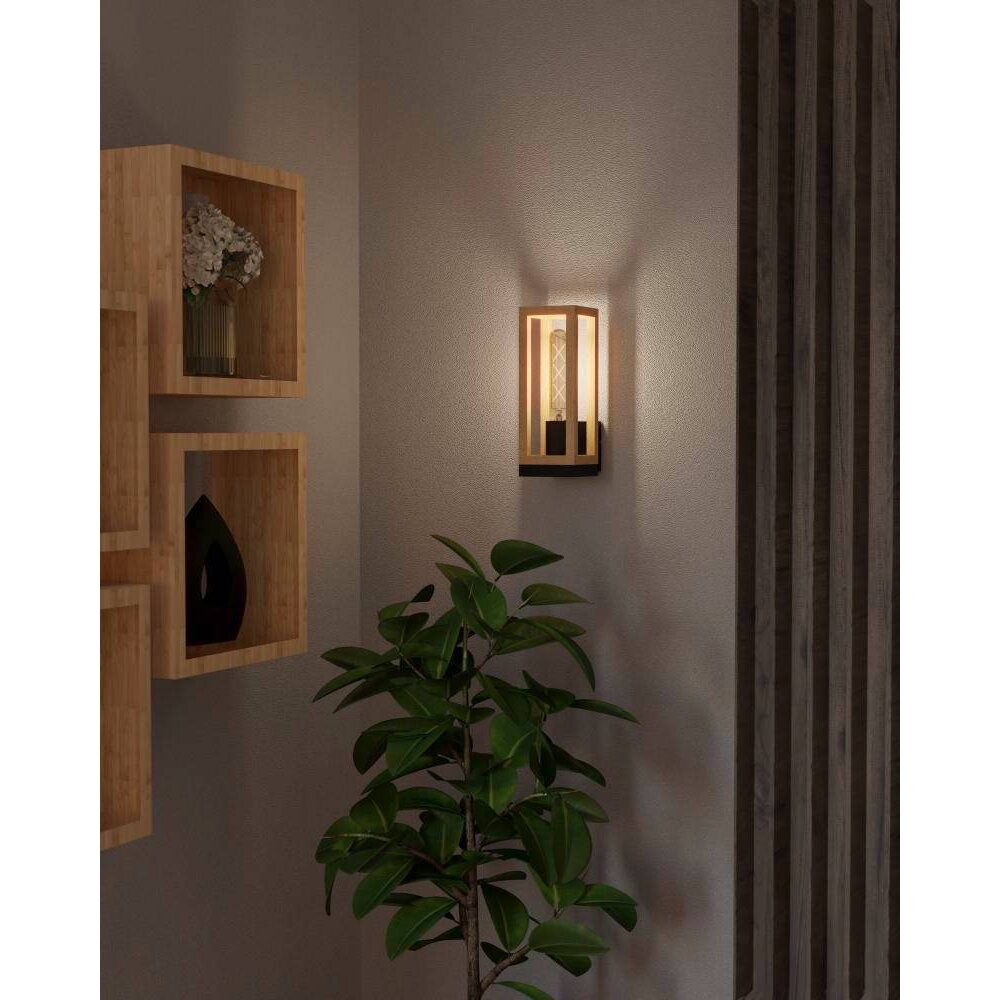Eglo NAFFERTON Muurlamp Natuurlijke kleuren, Zwart, 1-licht main product photo