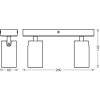 Ledvance Spot Plafondlamp, Plafondspot LED Zwart, 2-lichts