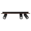 Ledvance Spot Plafondlamp, Plafondspot LED houtlook, Zwart, 3-lichts