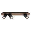 Ledvance Spot Plafondlamp, Plafondspot LED houtlook, Zwart, 3-lichts