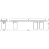 Ledvance Spot Plafondlamp, Plafondspot LED houtlook, Zwart, 3-lichts
