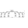 Ledvance Spot Plafondlamp, Plafondspot LED Wit, 6-lichts