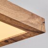 Salmi Plafondlamp, Paneel LED houtlook, Zwart, 1-licht