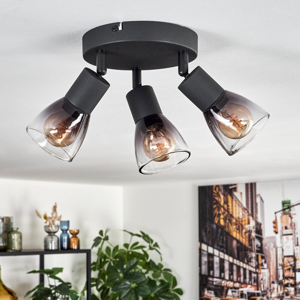 Medelim Plafondlamp Duidelijk, Rookkleurig, 3-lichts