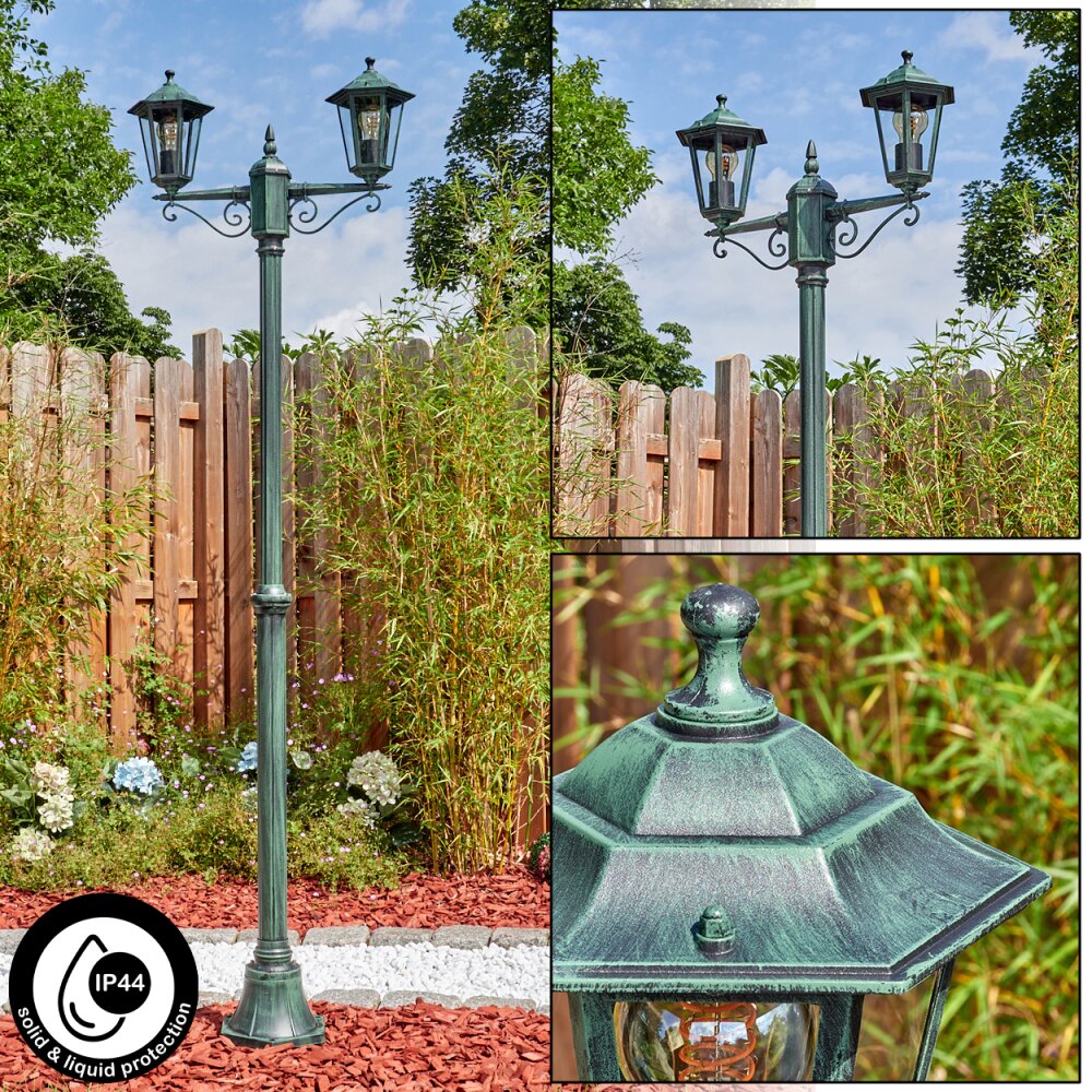 Loria Buitenlicht, Kandelaar, Pad licht Groen, Zwart, 2-lichts main product photo