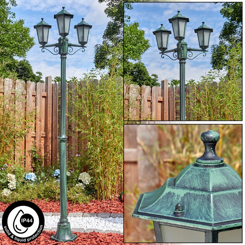 Loria Buitenlicht, Kandelaar, Pad licht Groen, Zwart, 3-lichts main product photo