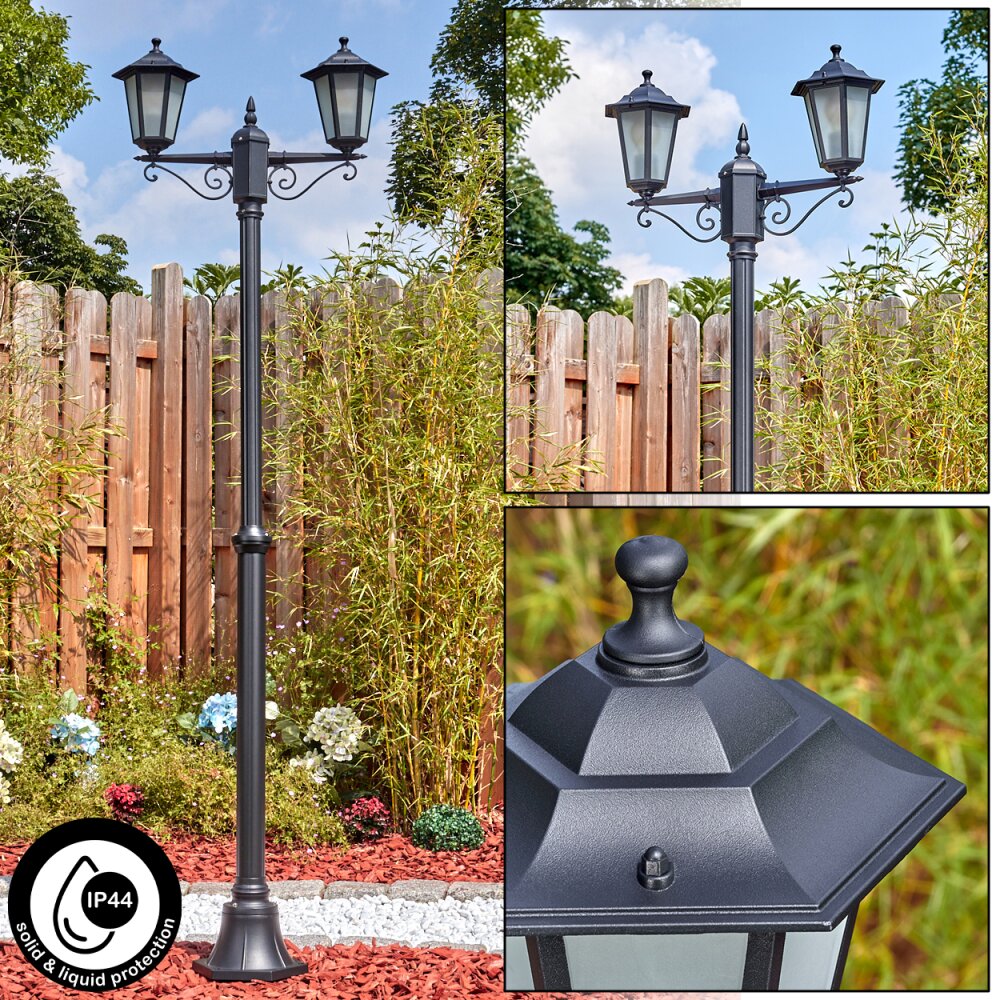 Loria Buitenlicht, Kandelaar, Pad licht Zwart, 2-lichts main product photo