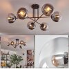 Gastor Plafondlamp, Kogellampje 80 cm Chroom, Duidelijk, Rookkleurig, 6-lichts