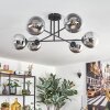 Gastor Plafondlamp, Kogellampje 80 cm Chroom, Duidelijk, Rookkleurig, 6-lichts