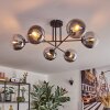 Gastor Plafondlamp, Kogellampje 80 cm Chroom, Duidelijk, Rookkleurig, 6-lichts