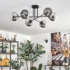 Gastor Plafondlamp, Kogellampje 80 cm Chroom, Duidelijk, Rookkleurig, 6-lichts