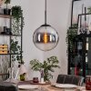 Gastor Hanglamp, Kogellampje 30 cm Chroom, Duidelijk, Rookkleurig, 1-licht