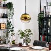 Gastor Hanglamp, Kogellampje 20 cm Goud, Duidelijk, 1-licht