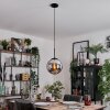 Gastor Hanglamp, Kogellampje 25 cm Chroom, Rookkleurig, 1-licht Gastor Hanglamp, Kogellampje 25 cm Chroom, Rookkleurig, 1-licht