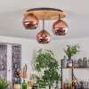 Koyoto Plafondlamp, Kogellampje 40 cm Natuurlijke kleuren, Zwart, 3-lichts