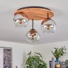 Koyoto Plafondlamp, Kogellampje 40 cm Natuurlijke kleuren, Zwart, 3-lichts
