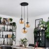 Gastor Hanglamp, Kogellampje 30 cm Amber, 3-lichts
