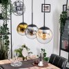 Gastor Hanglamp, Kogellampje Goud, Duidelijk, Rookkleurig, 3-lichts