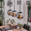 Gastor Hanglamp, Kogellampje Chroom, Rookkleurig, 3-lichts