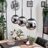 Gastor Hanglamp, Kogellampje Chroom, Rookkleurig, 3-lichts