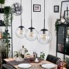 Gastor Hanglamp, Kogellampje Zwart, 3-lichts