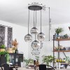 Koyoto Hanglamp, Kogellampje 35 cm Duidelijk, Rookkleurig, 4-lichts
