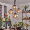 Koyoto Hanglamp, Kogellampje 35 cm Duidelijk, Rookkleurig, 4-lichts