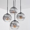 Koyoto Hanglamp, Kogellampje 35 cm Duidelijk, Rookkleurig, 4-lichts