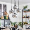 Koyoto Hanglamp, Kogellampje 35 cm Duidelijk, Rookkleurig, 4-lichts