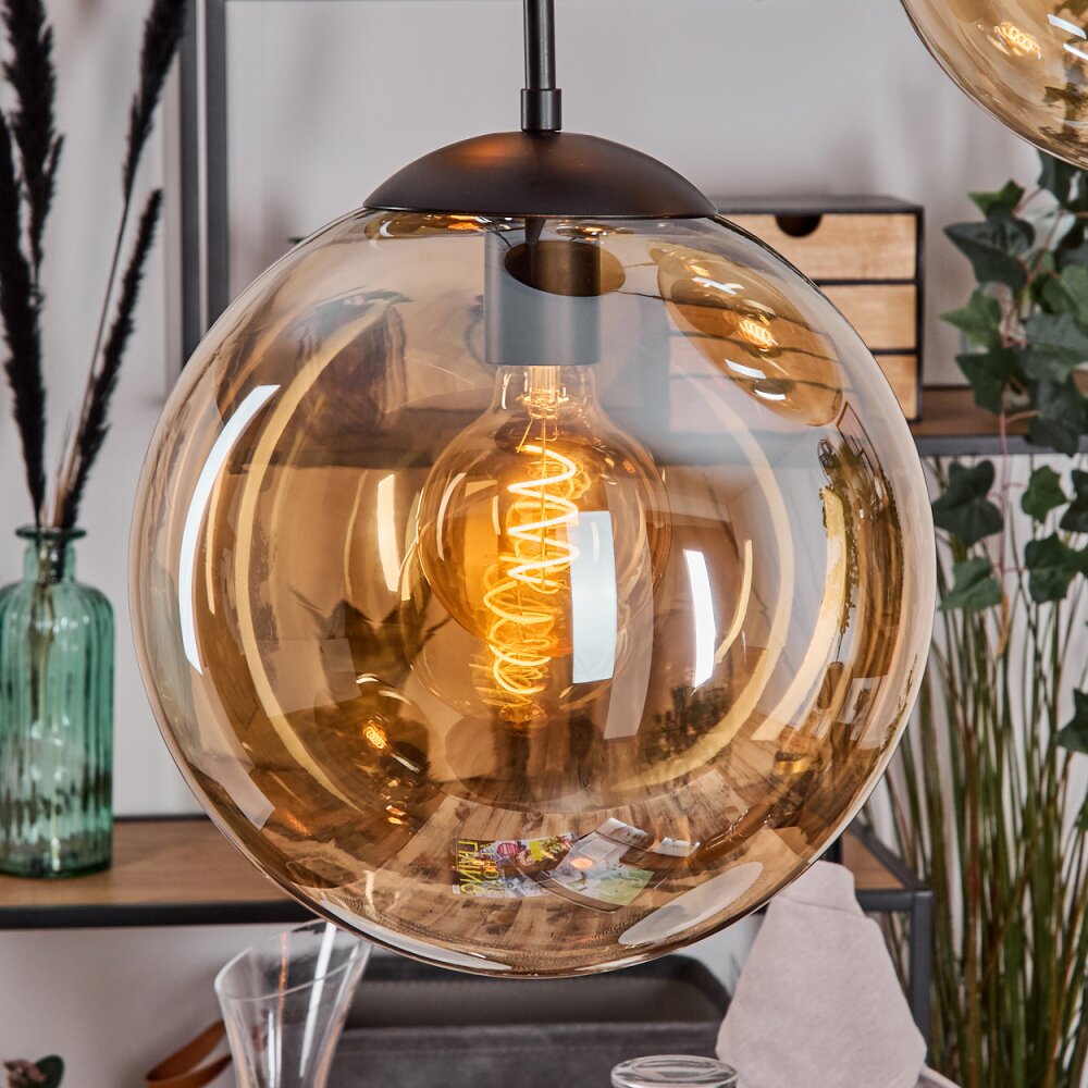 Gastor Hanglamp, Kogellampje 45 cm Zwart, 5-lichts