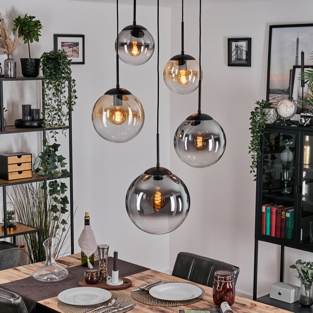 Gastor Hanglamp, Kogellampje 45 cm Zwart, 5-lichts main product photo