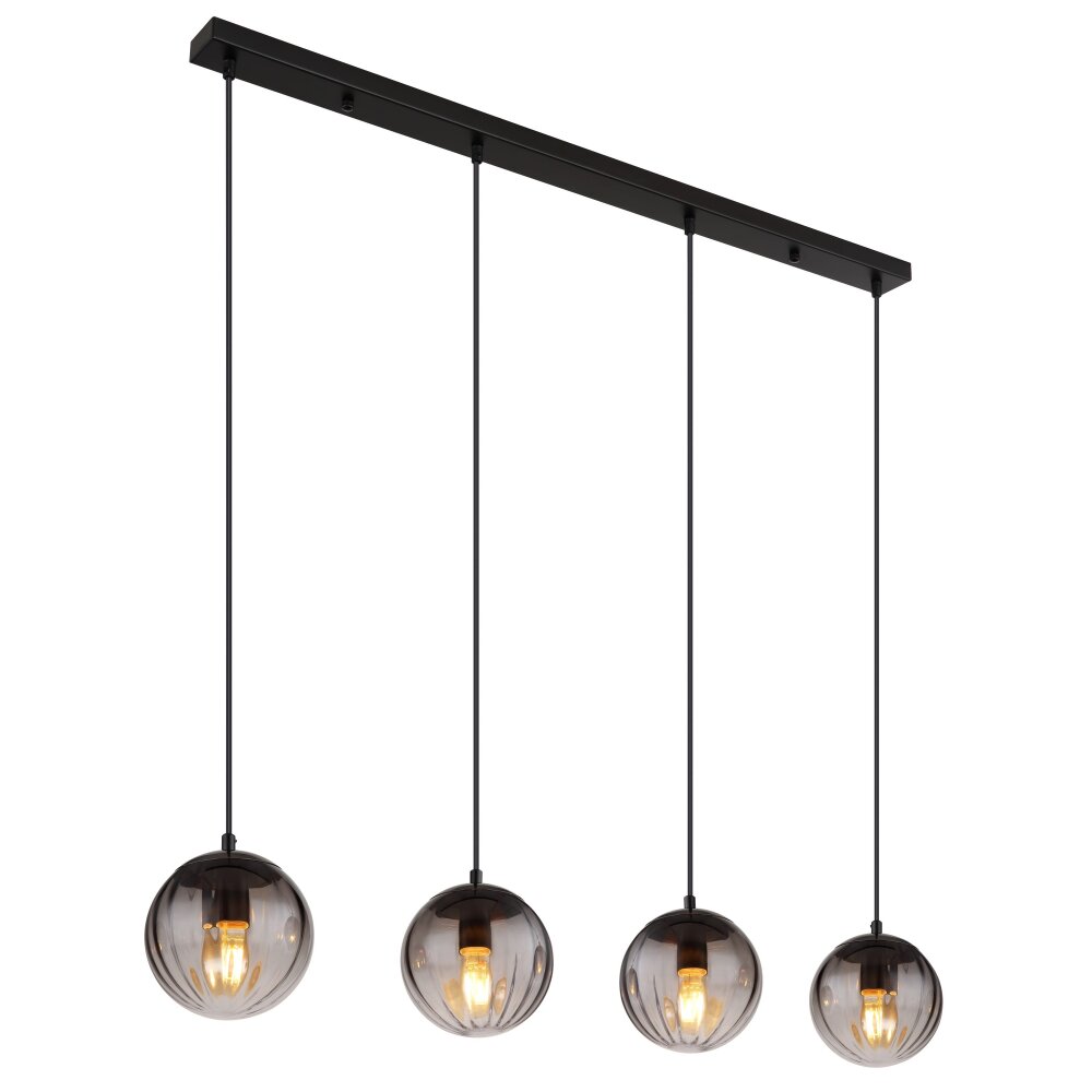 Globo DALLERTA Hanglamp Zwart, 4-lichts main product photo
