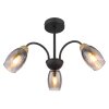 Globo GERLY Plafondlamp Zwart, 3-lichts