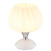 Globo Maxy Tafellamp Chroom, Wit, 1-licht