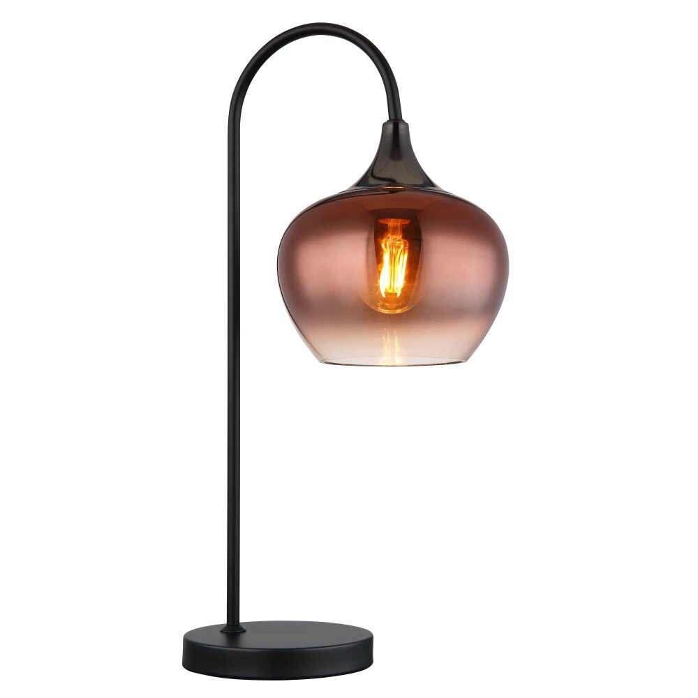 Globo Maxy Tafellamp Chroom, Zwart, 1-licht main product photo