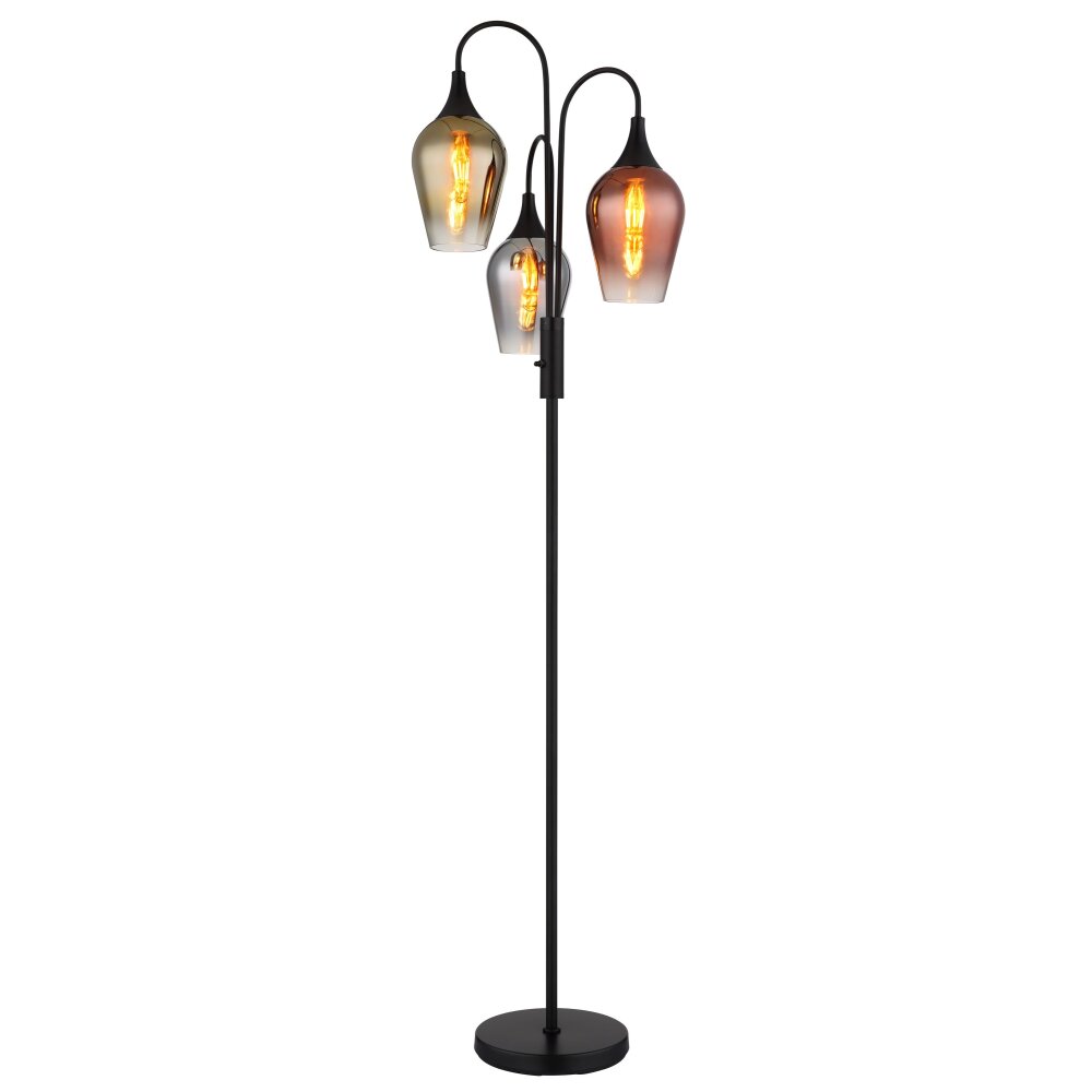 Globo Lavus Staande lamp Zwart, 3-lichts main product photo