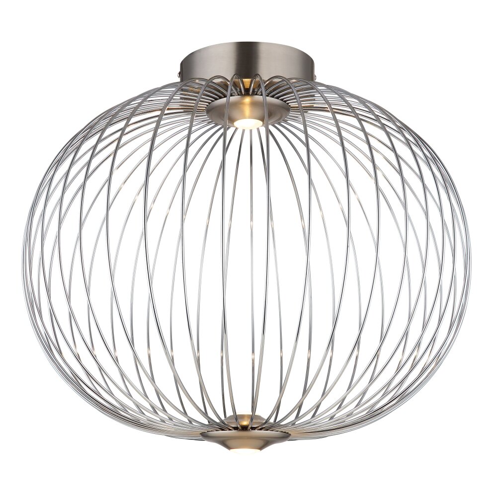 Globo Galway Plafondlamp LED Nikkel mat, 1-licht main product photo