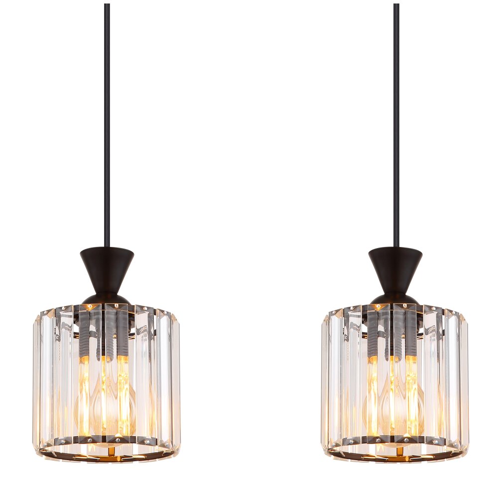 Globo Jordana Hanglamp Zwart, 4-lichts