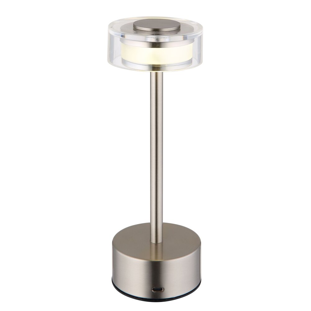 Globo Shira Tafellamp LED Nikkel mat, 1-licht main product photo