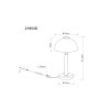 Globo Uldin Tafellamp LED Rookkleurig, 1-licht