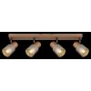Globo Satella Plafondlamp, Plafondspot, Wandlamp, Muurspot Bruin, Chroom, Zwart, 4-lichts