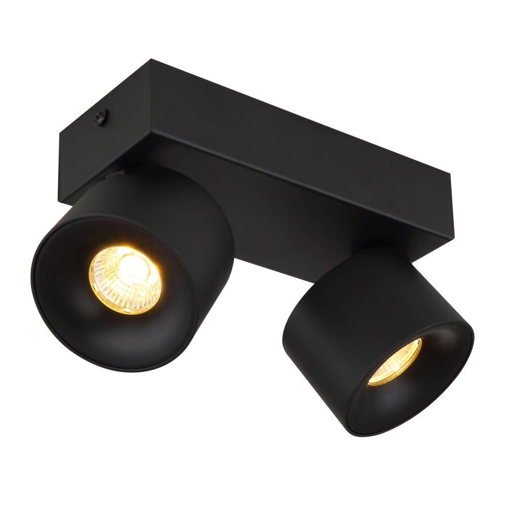 Globo Rae Plafondlamp LED Zwart, 2-lichts main product photo