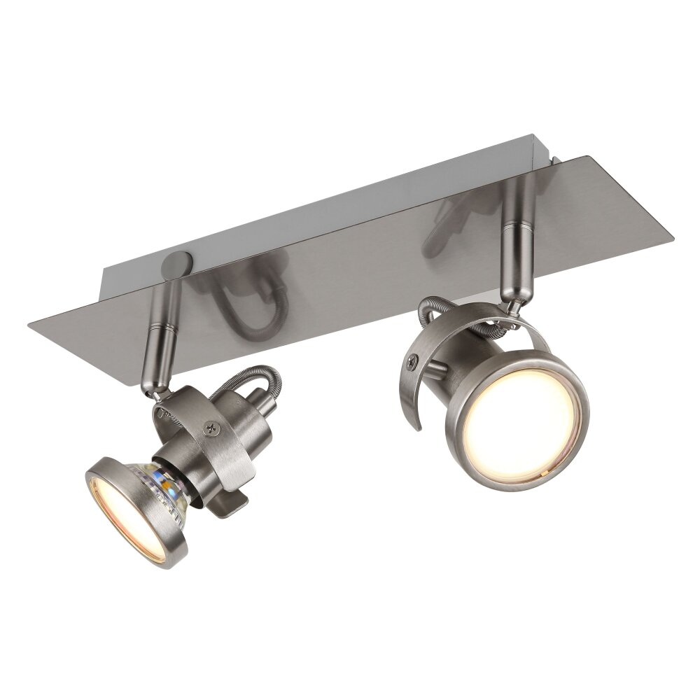 Globo Verpax Plafondlamp, Plafondspot, Wandlamp, Muurspot Nikkel mat, 2-lichts main product photo
