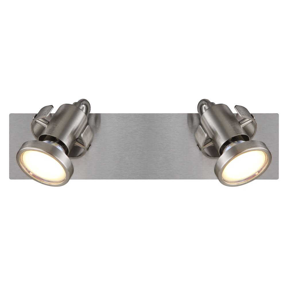 Globo Verpax Plafondlamp, Plafondspot, Wandlamp, Muurspot Nikkel mat, 2-lichts