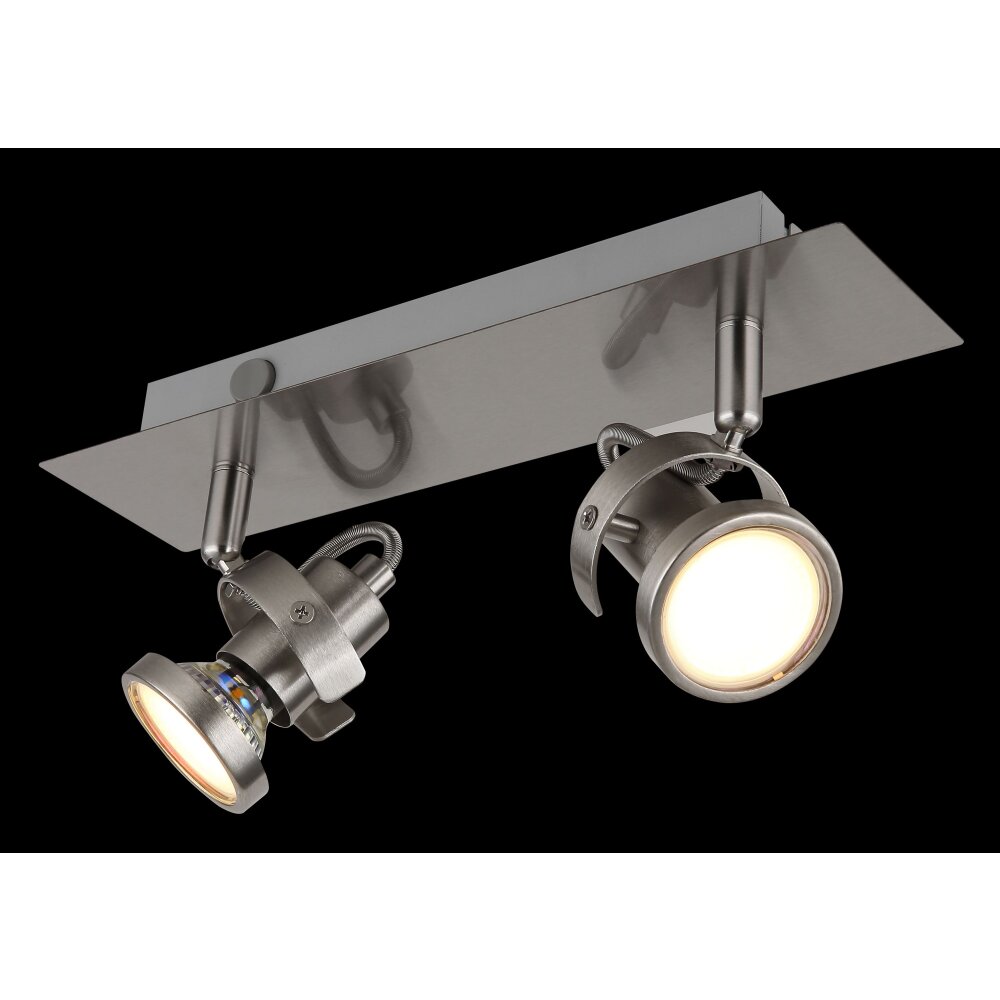 Globo Verpax Plafondlamp, Plafondspot, Wandlamp, Muurspot Nikkel mat, 2-lichts