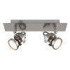 Globo Verpax Plafondlamp, Plafondspot, Wandlamp, Muurspot Nikkel mat, 2-lichts