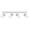 Globo Brisbon Plafondlamp, Plafondspot, Wandlamp, Muurspot Wit, 4-lichts